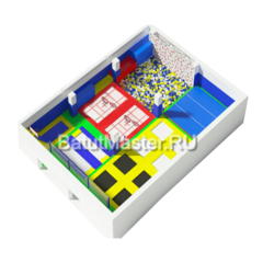 Батутная арена "Радостные прыгуны" 18x12x3 м