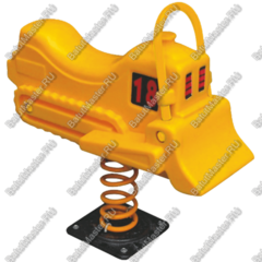 Детская качалка на пружине для игровых площадок "Бульдозер"