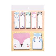 
          Набор блоков для записей с клеевым краем, Alingar, 5 шт.- 15*60 мм, 1 шт.- 60*60 мм, 1 шт. - 35*60 мм, по 20 л., "Енотик" (св-желт), пакет европодвес