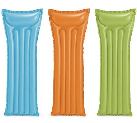 Матрас надувной для плавания 183x69 см. Матовый INTEX (3 вида).