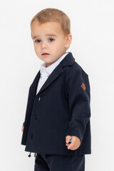 жакет  для мальчика  КР 302021/индиго к568