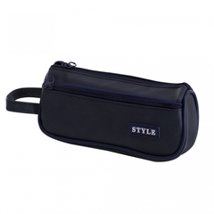 Пенал - косметичка Alingar, экокожа, молния, боковой карман, петля, 200 х 90 х 45 мм, "STYLE", темно-синий, европодвес