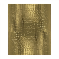 Тетрадь 48л., А5, клетка, Alingar "Gold Croco metallic", скрепка, дизайнерский картон, тиснение, блок офсет, 100% белизна