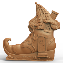 Силиконовый молд № 417 Домик башмак 2 D ( серия домики для гномов и фей)