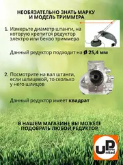 Редуктор для триммера UNITED PARTS d25,4x4T (90-0081)