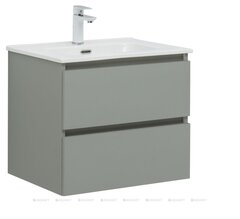 Aquanet 344771 Тумба с раковиной Вега 2.0 60 2 ящ. цв.мисти грин (раковина Flat) (344771) фото
