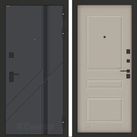 Входная металлическая дверь Бункер БН-12 Веллюто верде ФЛ-711 Капучино софт