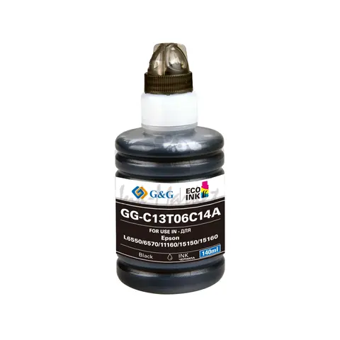 Чернила G&G GG-C13T06C14A №112 черный 140мл для Epson L6550, 6570, 11160, 15150, 15160