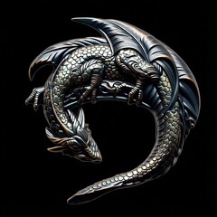 Силиконовый молд Дракон 077