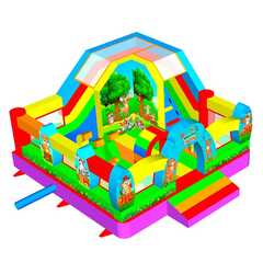 Коммерческий надувной батут «Царство зверей 2», 5x5x2.8 м.