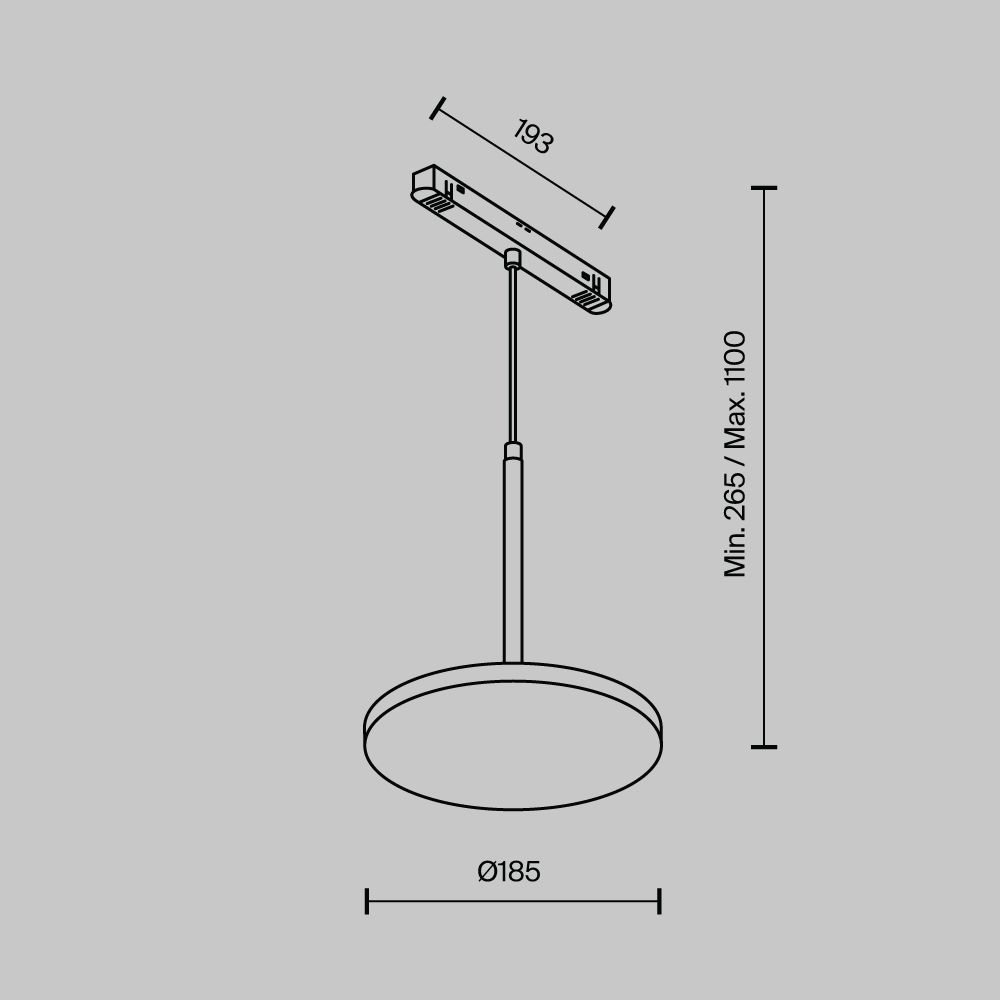 Трековый светодиодный светильник Maytoni Technical Magnetic Exility Plato TR123-2-15W3K-B