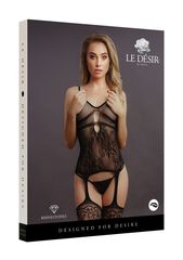 Эффектный комбинезон со стразами Suspender Rhinestone Bodystocking - 