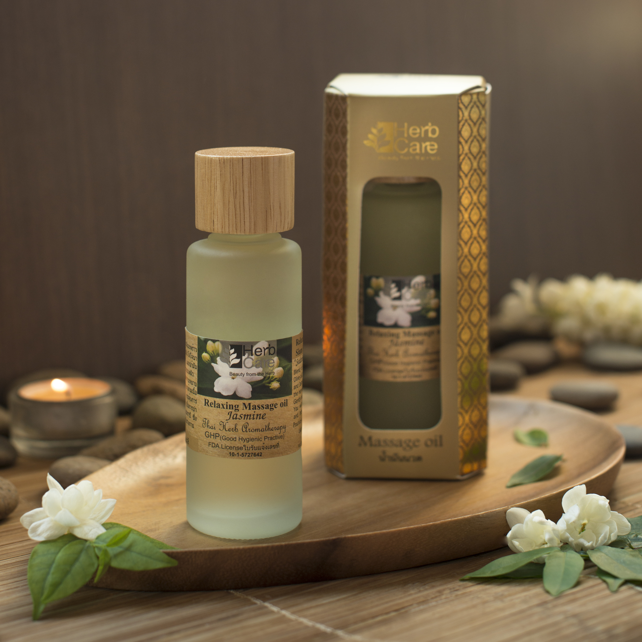 Массажное масло для тела Мок (Водяной жасмин), HerbCare/Massage Oil Moke, HerbCare