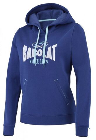 Женская теннисная куртка Babolat Exercise Hood Sweat Women - estate blue