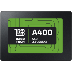 SSD BaseTech A400 1Тб, 2.5", SATA3, Bulk, TLC, Чтение:580мб/с, Запись:530мб/с (SSDBTA4001TBN)