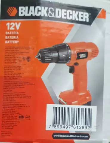 Аккумуляторная ударная дрель-шуруповерт GoPak BLACK+DECKER BDCHD12S1, 12 В, 1.5 Ач, USB
