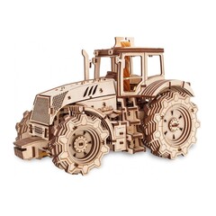 Трактор от EWA - Деревянный конструктор, сборная механическая модель, 3D пазл, сельскохозяйственная техника