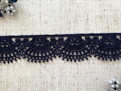 Кружево плетеное, ш. 4 см, тёмно-синий
