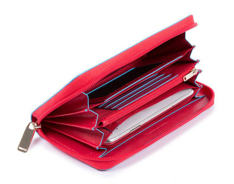 Кошелек женский Piquadro Blue Square, красный, кожа натуральная (PD1515B2R/R6)
