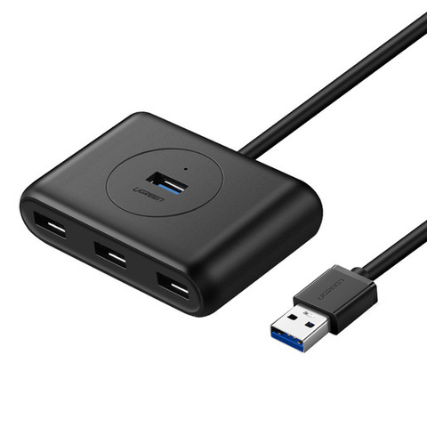 USB-хаб UGREEN USB 3.0 Hub, 1 м, черный CR113