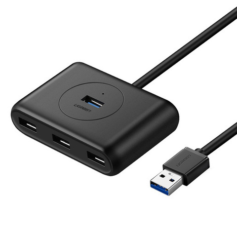 USB-хаб UGREEN USB 3.0 Hub, 1м, черный CR113