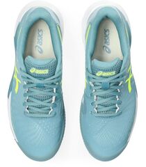 Женские теннисные кроссовки Asics Gel-Challenger 14 Clay - gris blue/safety yellow