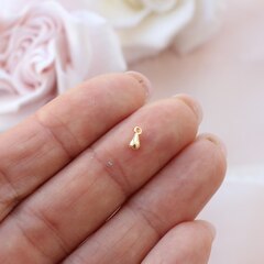 Подвеска капля, 6*3 мм, позолота, 10 штук, Р044