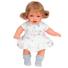 Munecas Antonio Juan Кукла Солидад в коралловом, озвученная (мама, папа, смех)., 27 см (12033)