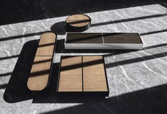 Стол-контейнер Flap LIVING DIVANI металл/мдф/stone oak/white  900х900х170h