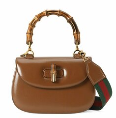Маленькая сумка Gucci Bamboo 1947 с ручкой сверху коричневый