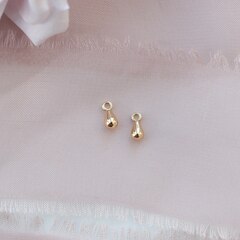 Подвеска капля, 6*3 мм, позолота, 10 штук, Р044