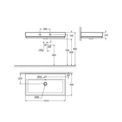 Раковина 100 подвесная Grohe Euro CUBE 3938600H