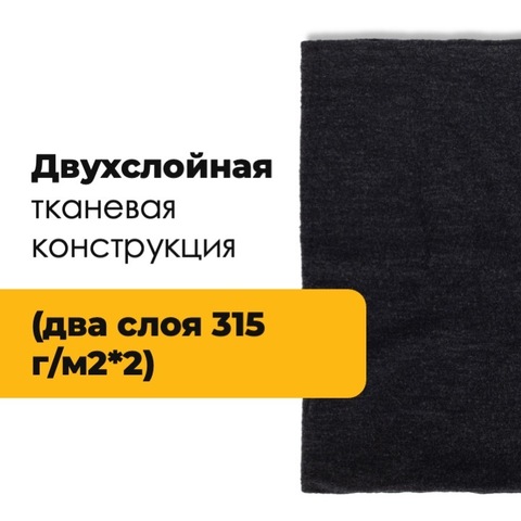 Картинка шарф-труба Buff Merino Fleece Black - 2