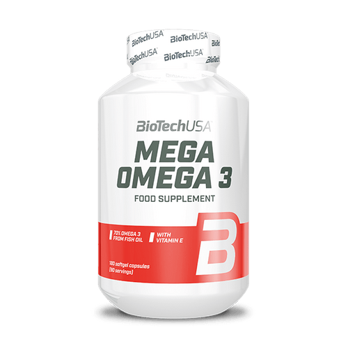 Мега Омега-3, Mega Omega-3, BioTechUSA, 180 желатиновых капсул