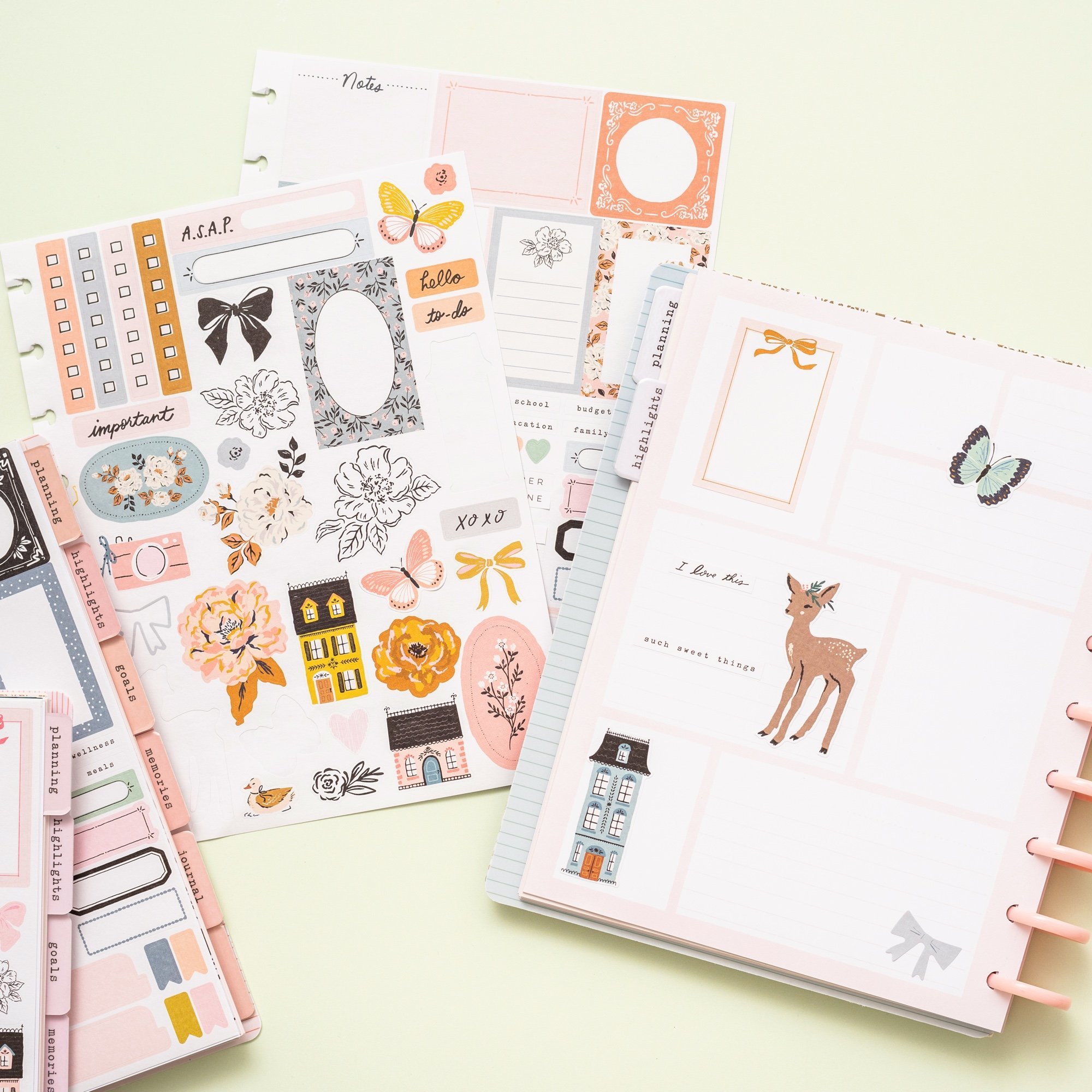 Планер на дисках, не датирован. Maggie Holmes Day-To-Day Undated Freestyle Planner 19х24 см-Gold Floral