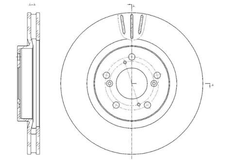 Диск тормозной вентилируемый G-brake  GR-20663