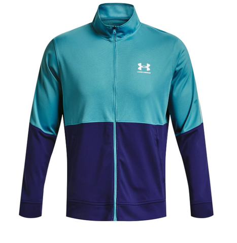 Куртка теннисная Under Armour Men's UA Pique Track Jacket - glacier blue/sonar blue