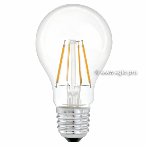 Лампа LED филаментная прозрачная Eglo CLEAR LM-LED-E27 4W 350Lm 2700K A60 11491