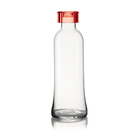 Бутылка для воды стеклянная, 1 л красная