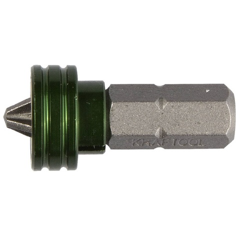 KRAFTOOL Magnet-X PH 2, 25 мм, 1 шт, Бита с магнитным держателем-ограничителем (26128-2-25-1)
