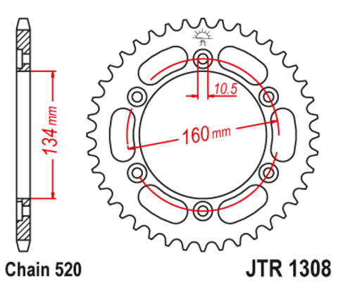 Звезда ведомая JTR1308 42