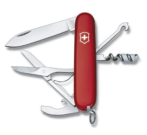 Нож Victorinox Compact, 91 мм, 15 функций, красный