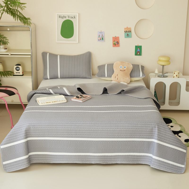 ZEPHYR HOME Покрывало 225х250 Хлопок Серый полосы