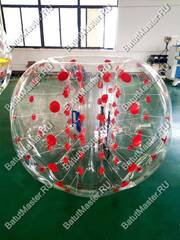 Бампербол ТПУ, диаметр 1 м, с красными держателями