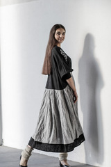 Настенька. Платье комбинированное с вышивкой PL-422570