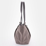 Сумка Саломея 341 эко-замша серый шоколад