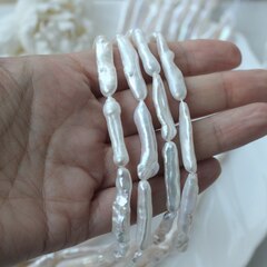 Жемчуг натуральный барочный, палочки, 27,2-36,5 мм, 1 нить, Ж034