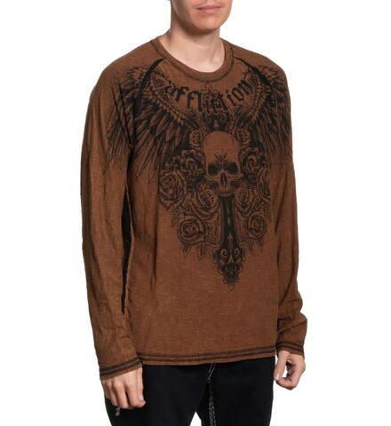 Affliction | Футболка лонгслив мужская Indifference A28922 справа