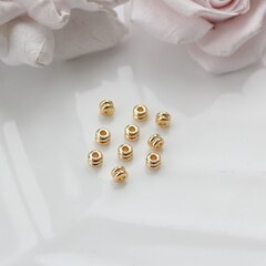 Бусина разделитель (спейсер), 4*3 мм, позолота, Р041