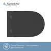 Aqueduto CONT2140 AQD CONE Tornado Унитаз подвесной 525*360 безободковый, Tornado, сиденье с микролифтом, черный матовый